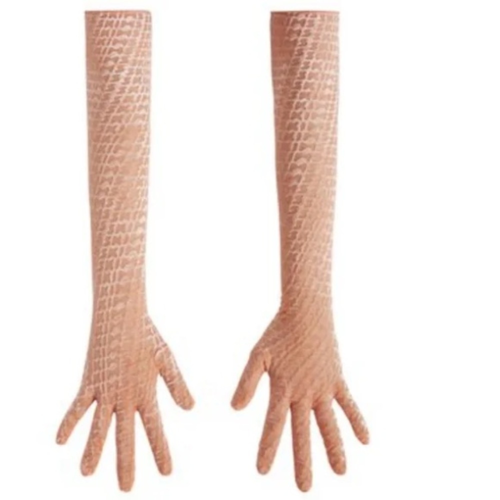 Skims Velvet Logo Peach Gloves Accessories NWT RARE